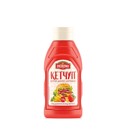 ПВЦ бутилка кетчуп Дерони от 350гр.