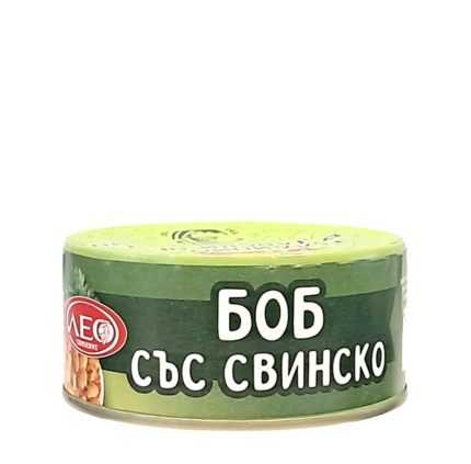 Готово ястие боб със свинско месо Leo в кутия от 300 грама