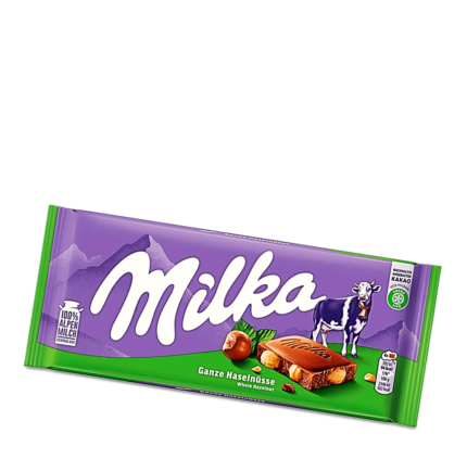 Шоколад Милка с цял лешник в опаковка от 95гр.
