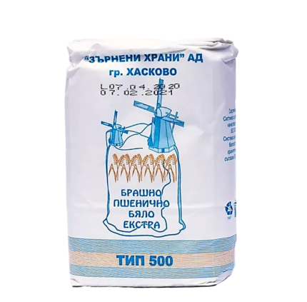Пакет от 1 кг. бяло брашно Хасково тип 500