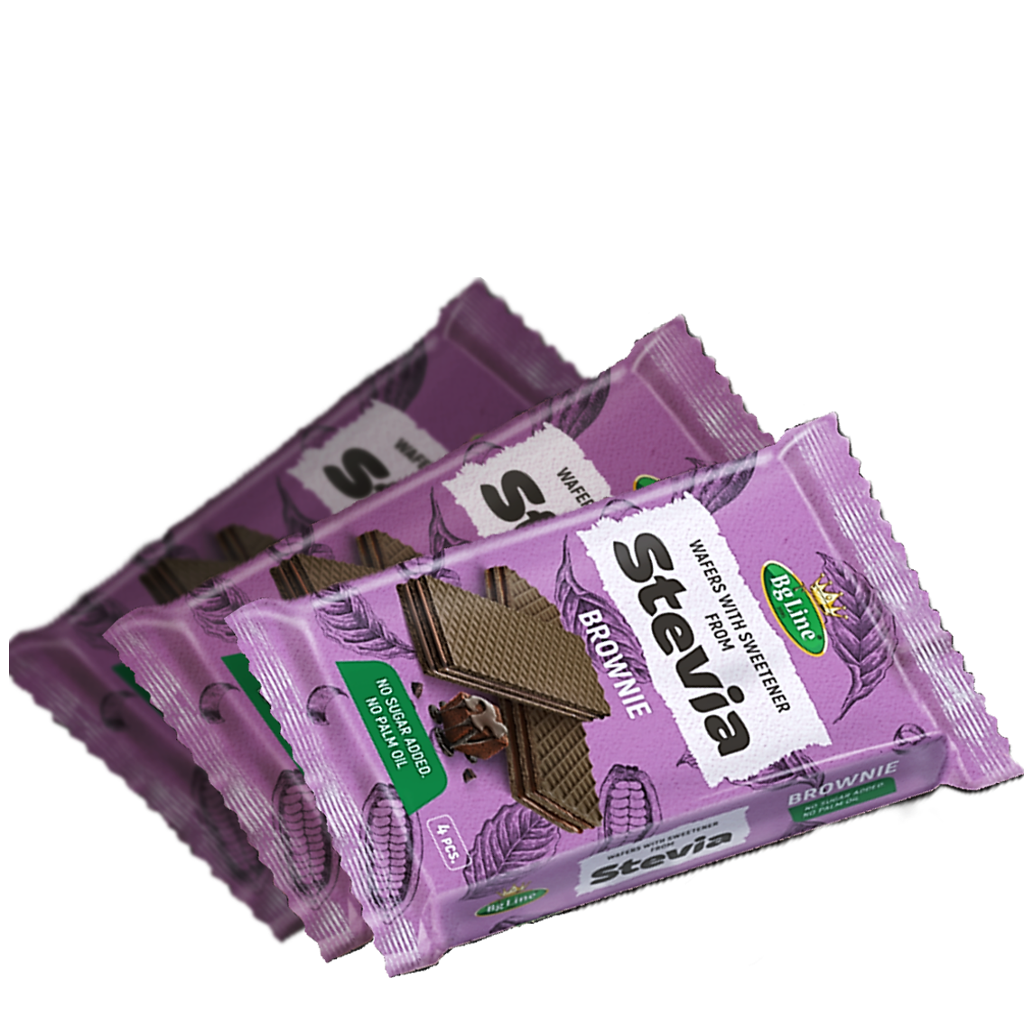 BG LINE STEVIA BROWNIE ВАФЛА 12х90г SITE BG LINE Стевия Брауни Четворка 12x90г