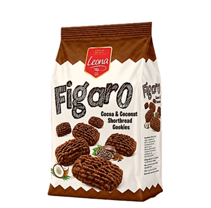 LEONA Figaro бисквити какао и кокос 300г