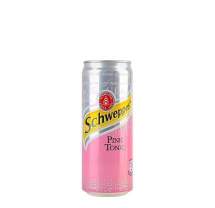 Розов кен газирана напитка швепс SCHWEPPES PINK TONIC 330мл в онлайн магазин MakSuit