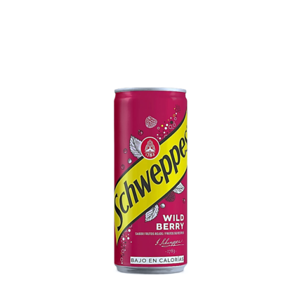 Лилав кен плодова газирана напитка с вкус на горски плодове SCHWEPPES WILD BERRY 330мл в онлайн магазин MakSuit