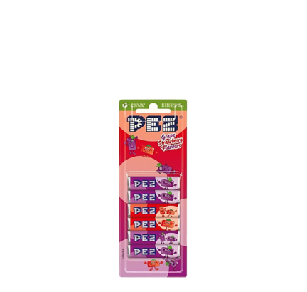 PEZ пълнители с вкус на ягода и грозде
