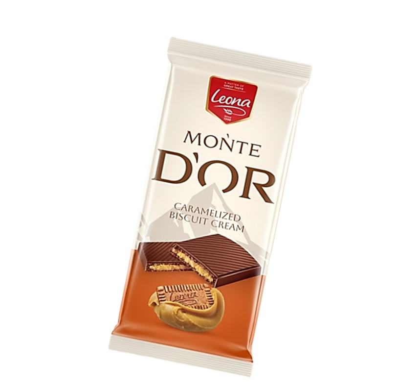 Leona Monte D’or шоколад с бисквитен крем 90г