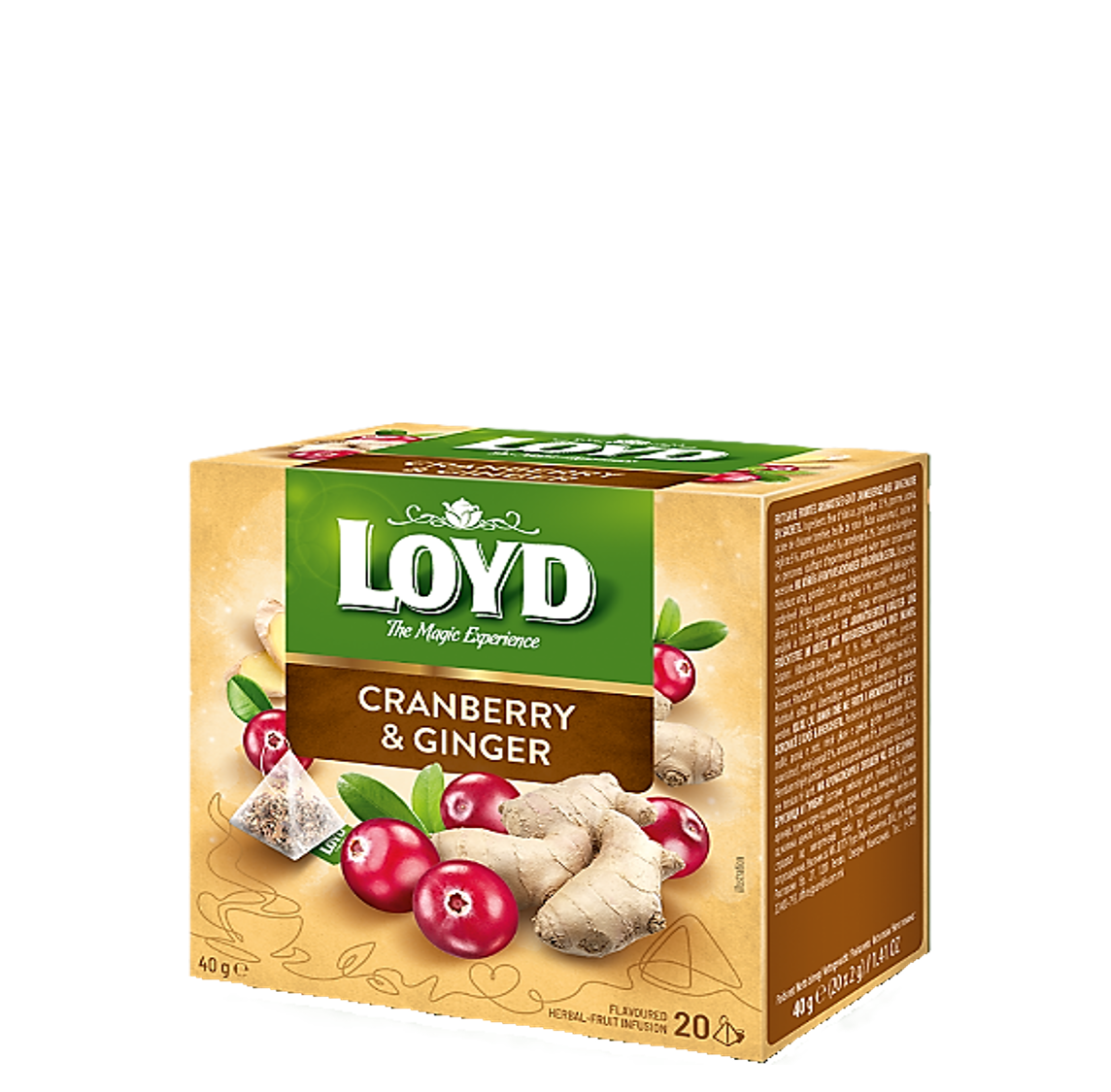 LOYDS CRANBERRY AND GINGER LOYD плодов чай червена боровинка и джинджифил 20 пакетчета